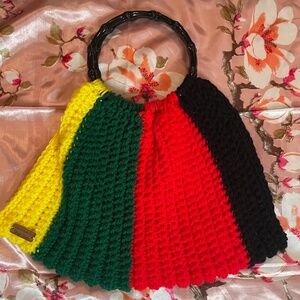 Handmade Crochet Lined Purse with handle